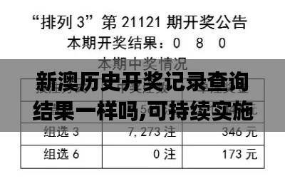 新澳历史开奖记录查询结果一样吗,可持续实施探索_YE版1.393
