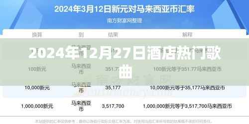 2024年年终热门酒店歌曲榜单揭晓,符合您的字数要求,具有吸引用户点击的特质,同时能够准确概括文章内容。