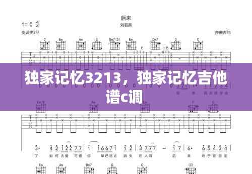 独家记忆3213,独家记忆吉他谱c调