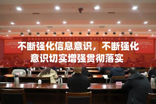 不断强化信息意识,不断强化意识切实增强贯彻落实