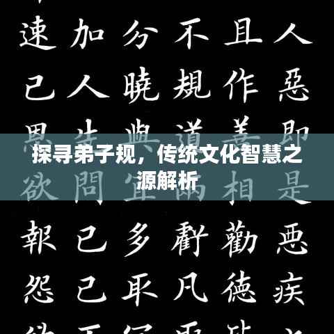 探寻弟子规,传统文化智慧之源解析